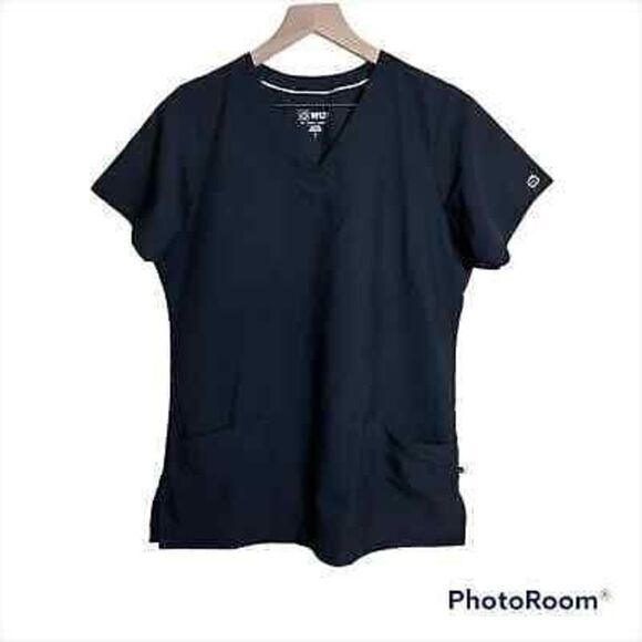 WonderWink 123 black scrub top size small - Picture 1 of 2